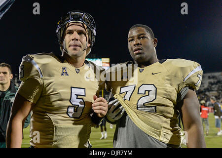 - Orlando, FL, U, . 29th Nov, 2013. S: Central Florida quarterback Blake  Bortles (5) and Central Florida offensive linesman Torrian Wilson (72)  after 2nd half NCAA football game action between the USF Bulls and the UCF  Knights. Central Florida defeated