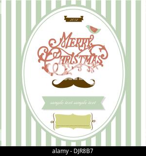Vintage Christmas template Stock Vector