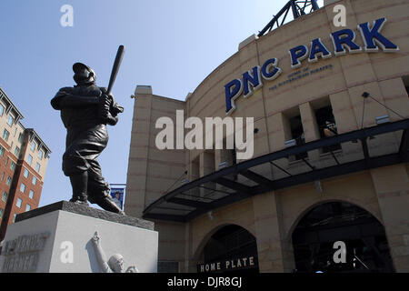 The home plate entrance to PNC Park where the Pittsburgh Pirates play on  the north side of city, with the statue of Honus Wagner in front of it  Stock Photo - Alamy