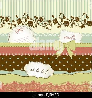 Cute scrapbook elements Stock Vector
