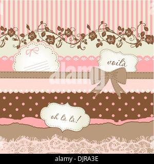 Cute scrapbook elements Stock Vector