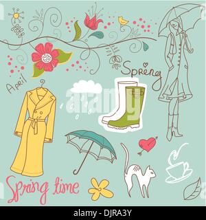 Spring doodles Stock Vector