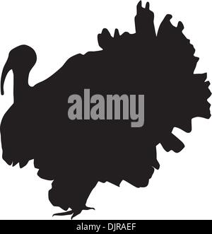 Silhouette of a turkey Stock Vector