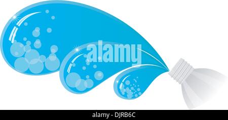 bottle and water. vector Stock Vector