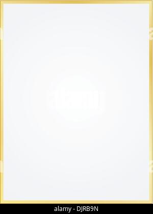 Sheet of paper with gilt edges Stock Vector