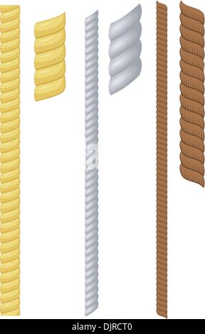 Vector illustration of a set of rope Stock Vector
