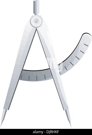 Vector image of the measuring calipers Stock Vector