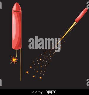 The rocket for fireworks Stock Vector