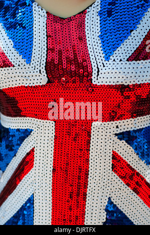Woman in union jack dress hi-res stock photography and images - Alamy