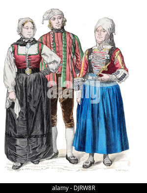 19th century XIX 1800s Germany Friesland Violkaspel Stock Photo