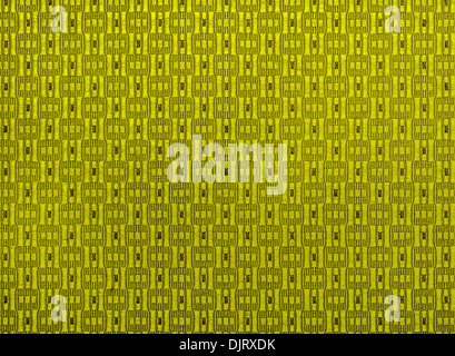 Textile yellow flax fabric wickerwork texture background Stock Photo