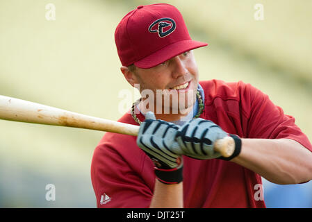 Apr. 14, 2010 - Los Angeles, California, U.S - 14 April 2010:  Arizona Diamondbacks third baseman Mark Reynolds (27) before the Los Angeles Dodger's first home night game of the season against the Arizona Diamondbacks at Dodger Stadium in Los Angeles, California. .Mandatory Credit: Andrew Fielding / Southcreek Global (Credit Image: © Andrew Fielding/Southcreek Global/ZUMApress.com) Stock Photo