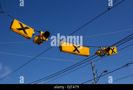 Crossing lights in Toronto Stock Photo