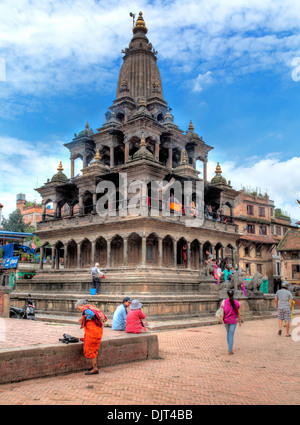 Krishna temple, Durbar Square, Patan, Lalitpur, Nepal Stock Photo