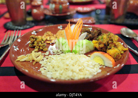 Traditional Newari dish, Krishnarpan restaurant, Dwarika's hotel, Kathmandu, Nepal Stock Photo