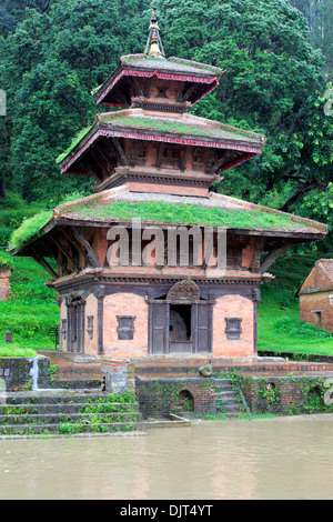 Brahmayani temple, village Panauti, near Bhaktapur, Nepal Stock Photo