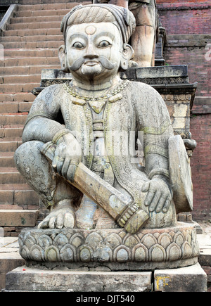 Sculpture at Nyatapola Temple (1702), Taumadhi square, Bhaktapur, Nepal Stock Photo