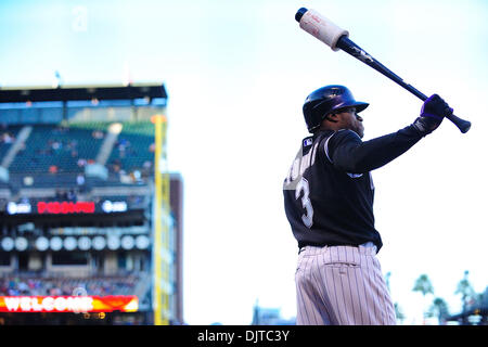 April 30, 2010; San Francisco, CA, USA; Colorado Rockies center fielder  Dexter Fowler (24) before the game against the San Francisco Giants at AT&T  Park. San Francisco defeated Colorado 5-2 Stock Photo - Alamy