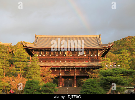 Japan, Kyoto, Chion-in Temple, rainbow, Stock Photo