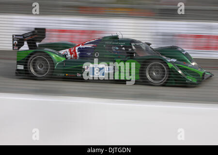 The number 8 car driven by Paul Drayson and Johnny Cocker speeds down the main straight-a-way during Saturday racing at the Toyota  Grand Prix of Long Beach. (Credit Image: © Mike Ingalsbee/Southcreek Global/ZUMApress.com) Stock Photo
