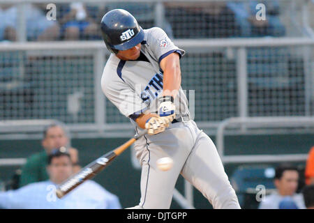 St. Thomas University Bobcats INF Ozzie Sanchez (33)..The 14th ranked Miami Hurricanes defeated the St. Thomas University Bobcats 9-6 at Alex Rodriguez Park in Coral Gables, Florida. (Credit Image: © Ron Hurst/Southcreek Global/ZUMApress.com) Stock Photo