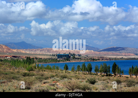 Issyk Kul Lake shore, Issyk Kul oblast, Kyrgyzstan Stock Photo