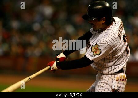 Houston Astros Infielder Kazuo Matsui (3) batting in the 7th inning. The Florida Marlins beat the Houston Astros 5 - 1 to avoid the sweep at Minute Maid Park in Houston Texas. (Credit Image: © Luis Leyva/Southcreek Global/ZUMApress.com) Stock Photo