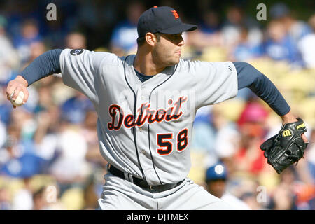 22 May  2010:  Detroit Tigers starting pitcher Armando Galarraga, makes a pitch during the first inning, of the inter-league game between the Detroit Tigers and the Los Angeles Dodgers at Dodger Stadium. (Credit Image: © Tony Leon/Southcreek Global/ZUMApress.com) Stock Photo