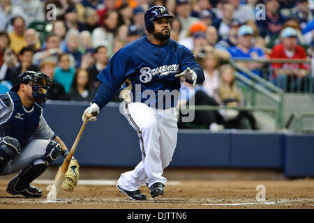 Detroit Tigers Prince Fielder in a game against the Minnesota Twins on  Thursday, July 4, 2012, in Detroit MI. at Comerica Park.(AP Photo/Tom  DiPace Stock Photo - Alamy