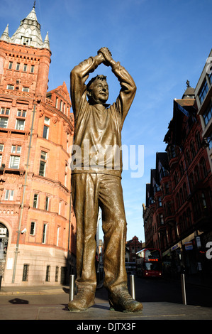 Brian Howard Clough ,Bronze Statue Speakers Conner Nottingham,UK. Stock Photo