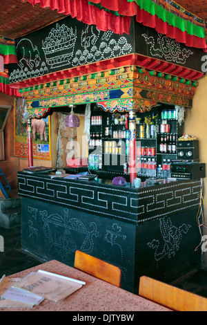 Local restaurant, Tsangpo valley, Shannan Prefecture, Tibet, China Stock Photo