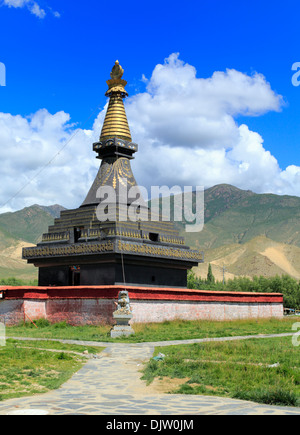 Stupa, Samye Monastery (Samye Gompa), Dranang, Shannan Prefecture, Tibet, China Stock Photo