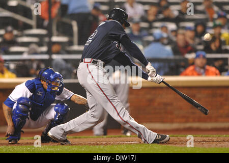 20 April, 2010: Atlanta Braves center fielder Jason Heyward (22) bats during MLB action between the Mets and Braves at Citi Field in Flushing, N.Y. . The Mets won 1-0 in five innings after rain forced the end of the game. (Credit Image: © Will Schneekloth/Southcreek Global/ZUMApress.com) Stock Photo