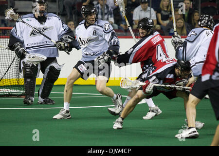 Calgary Roughnecks Forward Dane Dobbie 44 and Edmonton