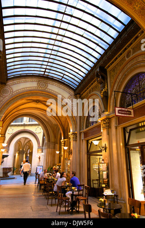 Cafe in Freyung Passage, Vienna, Austria, Central Europe Stock Photo