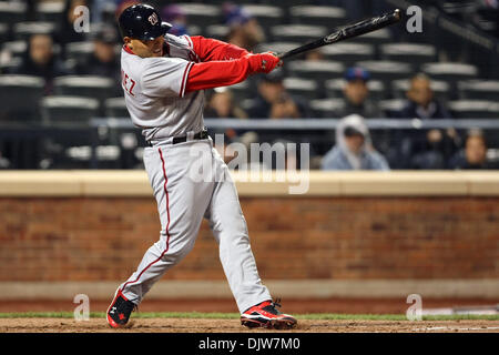 Washington Nationals' catcher Ivan Rodriguez takes batting practice during  the Nationals' game against the Florida Marlins' at Nationals Park in  Washington on May 9, 2010. UPI/Kevin Dietsch Stock Photo - Alamy