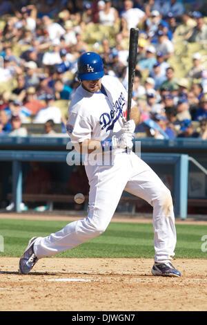 Oct. 3, 2010 - Los Angeles, California, United States of America - Los Angeles Dodgers right fielder Andre Ethier (16) grimaces in pain after being struck in the back of his right thigh, in the bottom of the fifth inning.  Ethier was awarded first base, and would stay in the game between the Los Angeles Dodgers and the Arizona Diamondbacks, at Dodger Stadium. (Credit Image: © Tony  Stock Photo