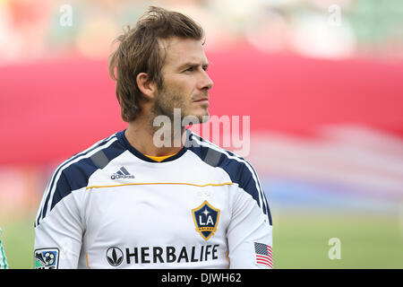 Oct. 3, 2010 - Carson, California, United States of America - Los Angeles Galaxy midfielder David Beckham #23 before the start of the Chivas USA vs Los Angeles Galaxy game at the Home Depot Center. The Galaxy lead Club Depotivo Chivas USA at the half with a score of 2-0. (Credit Image: © Brandon Parry/Southcreek Global/ZUMApress.com) Stock Photo
