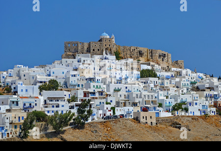 Chora of Astypalea island Stock Photo