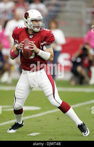 Oct. 10, 2010 - Glendale, Arizona, United States of America - Arizona Cardinals quarterback Max Hall (#6) looks for a receiver down field during a game against the New Orleans Saints at University of Phoenix Stadium in Glendale, Arizona.  The Cardinals defeated the Saints 30-20. (Credit Image: © Gene Lower/Southcreek Global/ZUMApress.com) Stock Photo