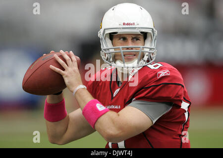 Oct. 10, 2010 - Glendale, Arizona, United States of America - Arizona Cardinals quarterback Max Hall (#6) looks for a receiver down field during a game against the New Orleans Saints at University of Phoenix Stadium in Glendale, Arizona.  The Cardinals defeated the Saints 30-20. (Credit Image: © Gene Lower/Southcreek Global/ZUMApress.com) Stock Photo