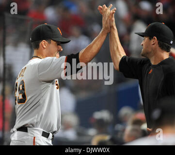 San Francisco Giants pitcher Javier Lopez (49) against the Colorado Rockies  during a baseball game in San Francisco, Monday, May 14, 2012. (AP  Photo/Jeff Chiu Stock Photo - Alamy