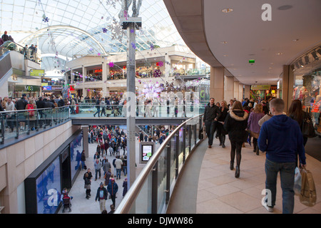 Inside Trinity Leeds shopping and leisure centre in Leeds, England Stock Photo