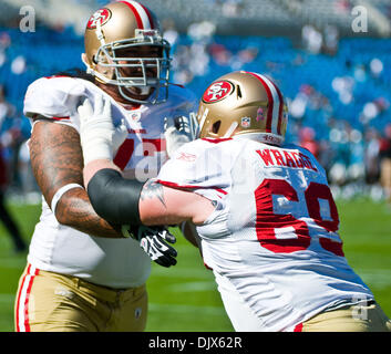 San Francisco, California, USA. 17th Oct, 2010. San Francisco 49ers guard Mike  Iupati #77 on the side line on Sunday, October 17, 2010 at Candlestick  Park, San Francisco, California. The 49ers defeated