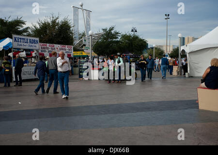 Oct. 24, 2010 - Las Vegas, Nevada, United States of America - The crowd starting to fill in for the 2010 Built Ford Tough PBR World Finals at the Thomas & Mack Center in Las Vegas, Nevada. (Credit Image: © Matt Gdowski/Southcreek Global/ZUMApress.com) Stock Photo