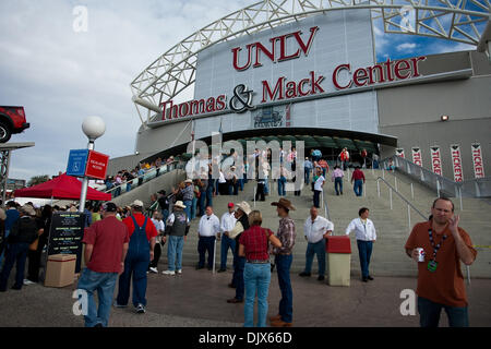 Oct. 24, 2010 - Las Vegas, Nevada, United States of America - The crowd starting to fill in for the 2010 Built Ford Tough PBR World Finals at the Thomas & Mack Center in Las Vegas, Nevada. (Credit Image: © Matt Gdowski/Southcreek Global/ZUMApress.com) Stock Photo