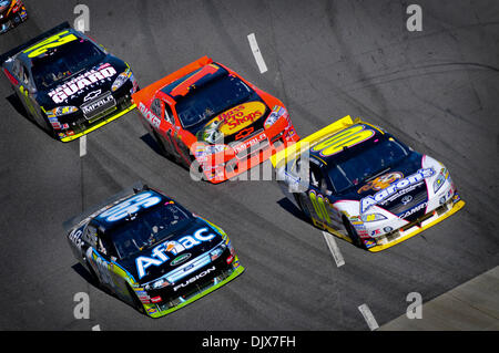Oct. 24, 2010 - Ridgeway, Virginia, United States of America - Sprint Cup Series driver David Reutimann #00 , Carl Edwards #99, Jamie McMurray #1 and driver Jeff Gordon #24 fight for position during the TUMS Fast Relief 500 at  Martinsville Speedway (Credit Image: © Anthony Barham/Southcreek Global/ZUMApress.com) Stock Photo