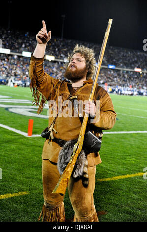 Oct. 29, 2010 - East Hartford, Connecticut, United States of America - Brock Burwell the Mountaineer mascot. At the half West Virginia leads UConn 10-3 at Rentschler Field. (Credit Image: © Geoff Bolte/Southcreek Global/ZUMApress.com) Stock Photo