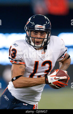 Chicago Bears wide receiver Johnny Knox (13) makes a catch during the Bears  training camp practice at Olivet Nazarene University in Bourbonnais, IL.  (Credit Image: © John Rowland/Southcreek Global/ZUMApress.com Stock Photo 