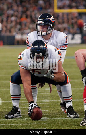 Nov. 7, 2010 - Toronto, Ontario, Canada - Chicago Bears center Olin Kreutz (#57) and quarterback Jay Cutler (#6) behind him during a game against the Buffalo Bills at the Rogers Centre. Chicago won the game 22-19. (Credit Image: © Mark Konezny/Southcreek Global/ZUMApress.com) Stock Photo